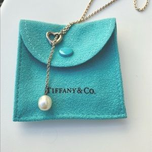 Tiffany & Co. Open Heart Lariat Pearl Necklace